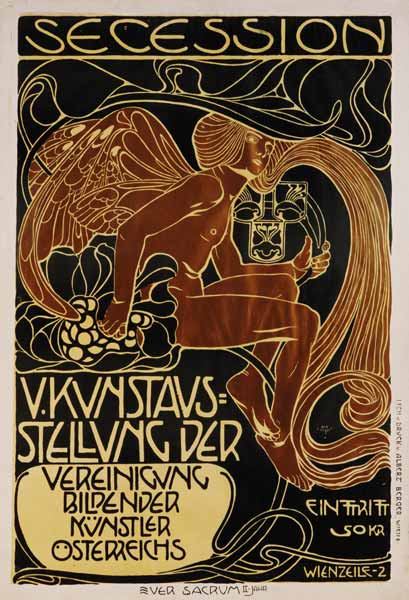Poster for the 5th exhibition of the Viennese secession a Koloman Moser