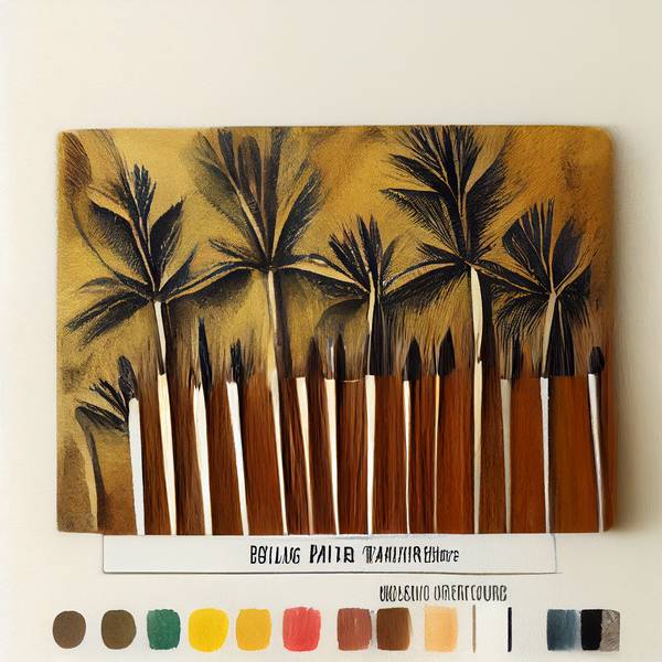 Palmen und Pinsel a Kunskopie Kunstkopie