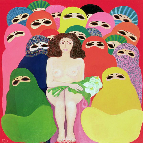 Bride of Galilee, 1989 (acrylic on canvas)  a Laila  Shawa