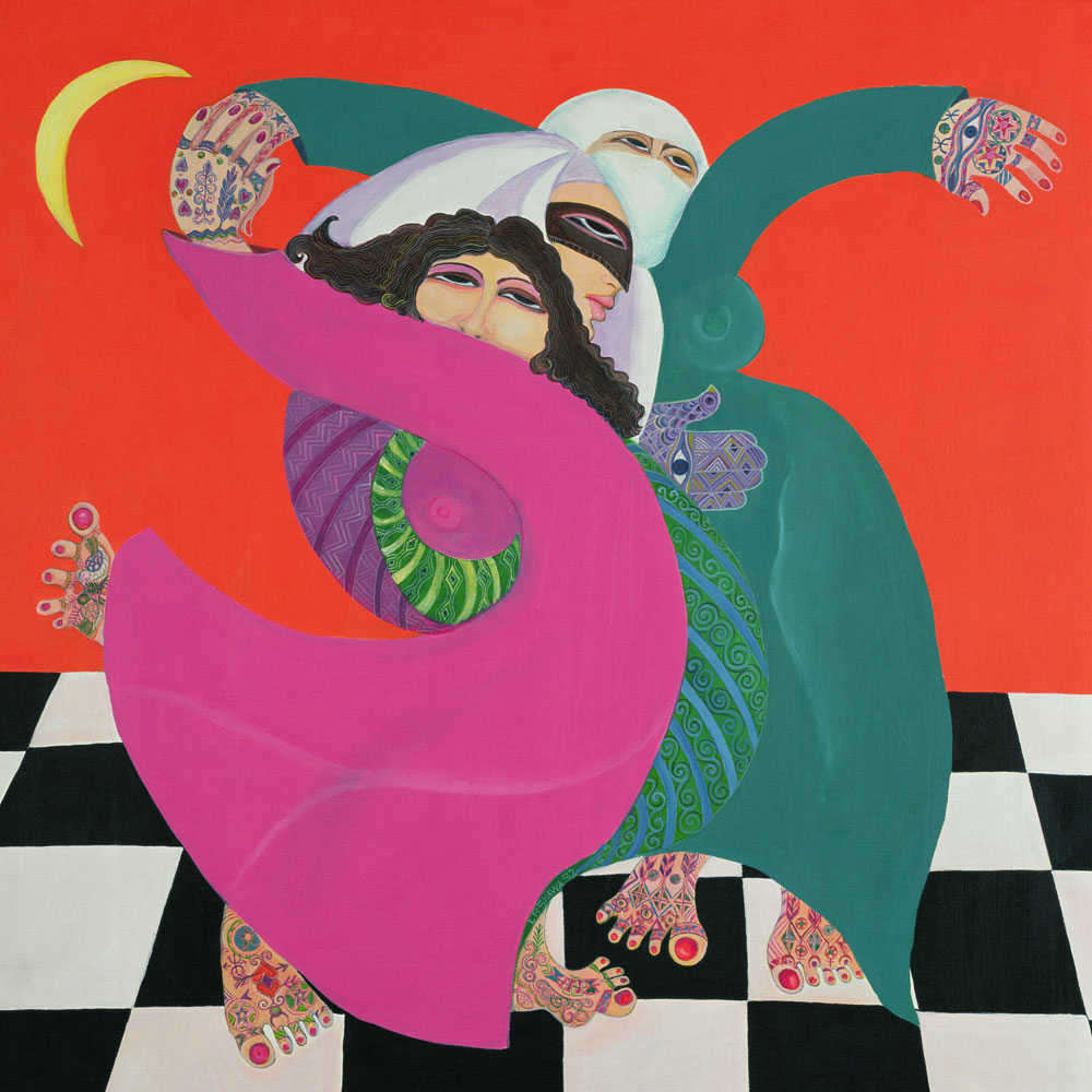 The Zar I, 1992 (acrylic on canvas)  a Laila  Shawa