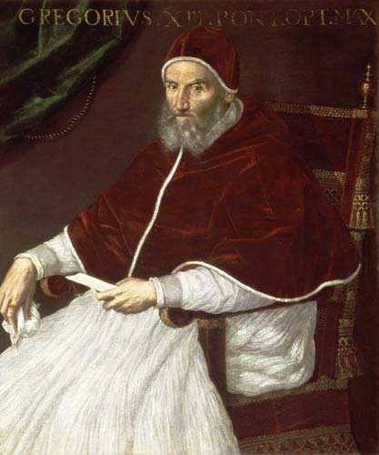 Portrait of Pope Gregory XIII (Ugo Buoncompagni) (1502-85) a Lavinia Fontana