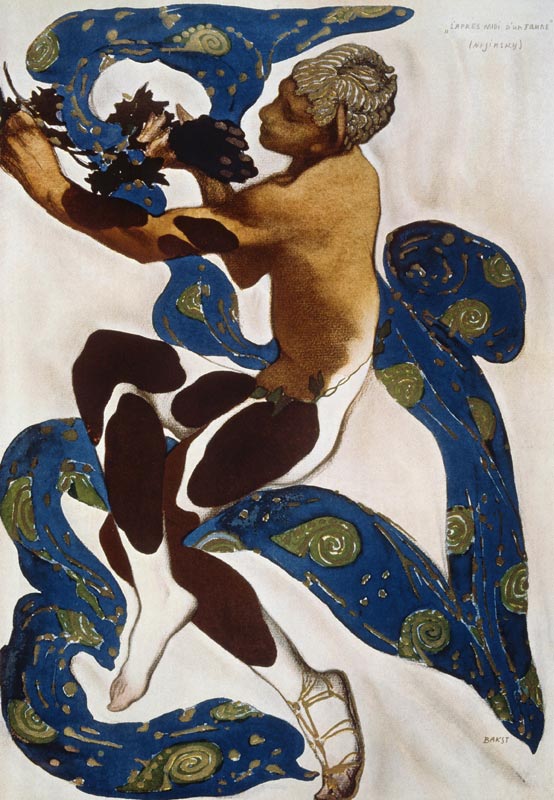 Faun. Costume design for the ballet The Afternoon of a Faun by C. Debussy a Leon Nikolajewitsch Bakst