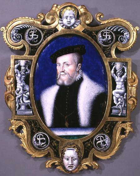 Portrait of Anne First Duke of Montmorency (1493-1567) 1556 a Leonard Limousin