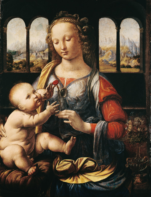 Madonna del garofano a Leonardo da Vinci