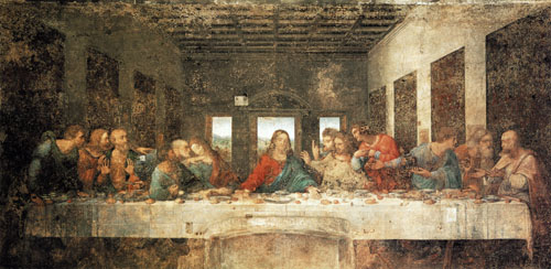 L'ultima cena (prima del restauro) a Leonardo da Vinci