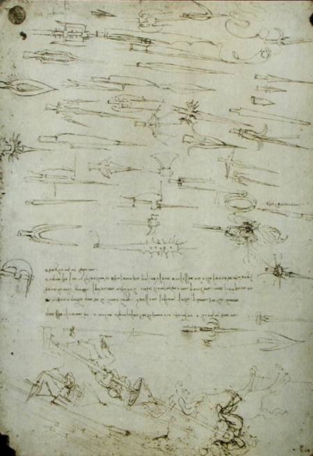 Study of Antique and Medieval Arms a Leonardo da Vinci