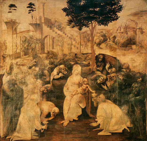 Adorazione dei Magi a Leonardo da Vinci