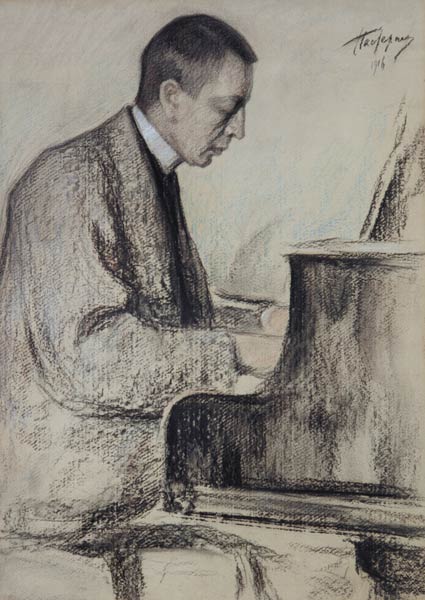 Portrait of the composer S.Rachmaninow. a Leonid Ossipowitsch Pasternak