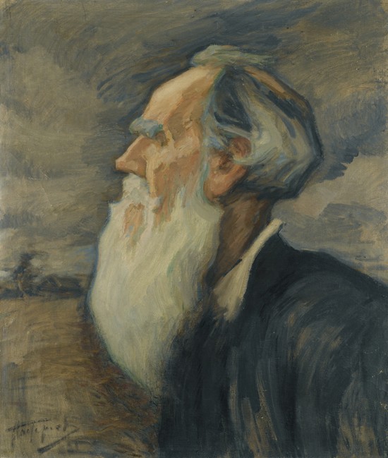 Portrait of Leo Tolstoy a Leonid Ossipowitsch Pasternak