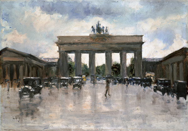 The Brandenburger gate in Berlin a Lesser Ury
