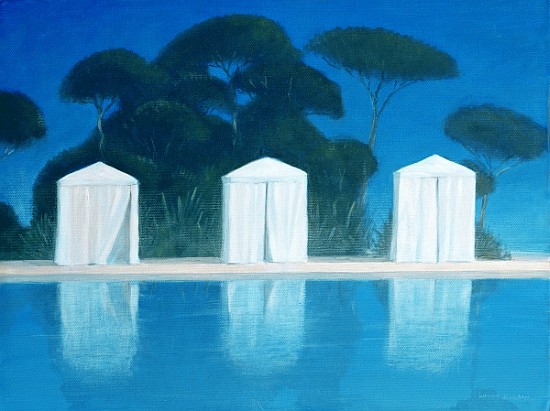 Pool Tents (oil on canvas)  a Lincoln  Seligman