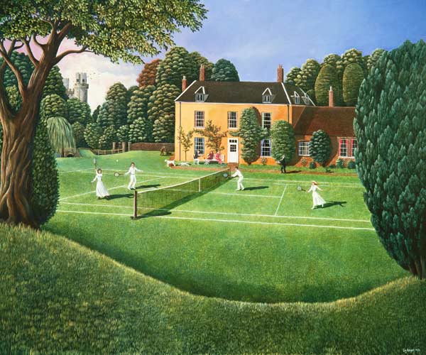 The Tennis Match, 1980 (oil on canvas)  a Liz  Wright