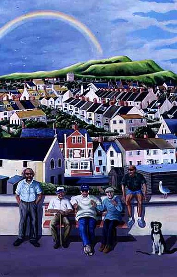 The Men of Fortuneswell, 1999 (oil on canvas)  a Liz  Wright