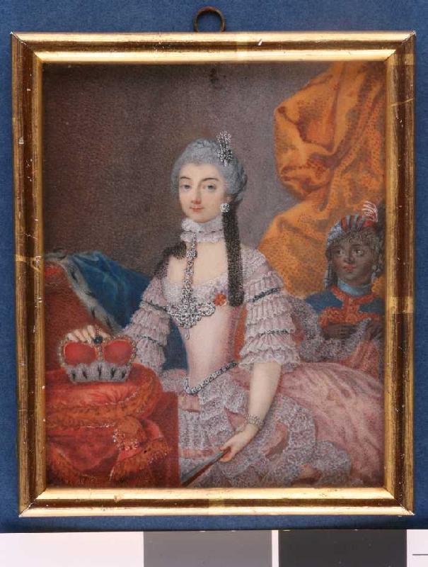 Bildnis einer Fürstin mit Negerpagen a Lorenz von Sandrart