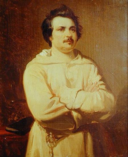 Honore de Balzac (1799-1850) in his Monk's Habit a Louis Boulanger