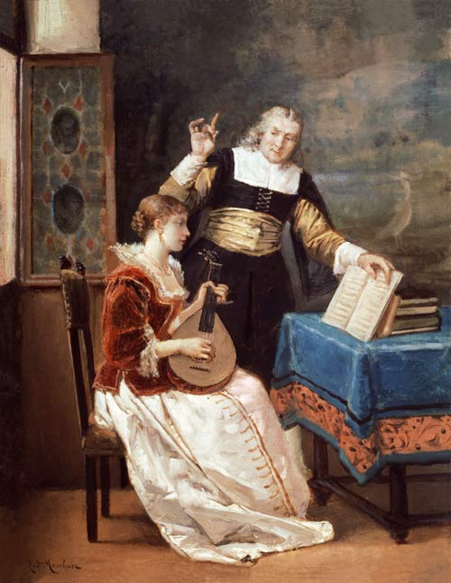 The Music Master a Louis Claude Mouchot