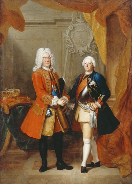 Augustus II & Frederick William I a Louis de Silvestre
