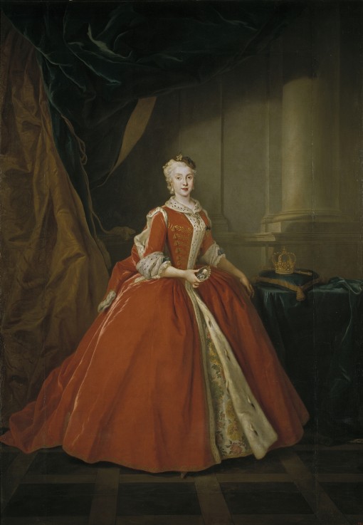 Portrait of the Princess Maria Amalia of Saxony (1724–1760) in Polish costume a Louis de Silvestre