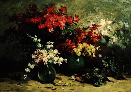 Still Life of Spring Flowers a Louis Emile Minet
