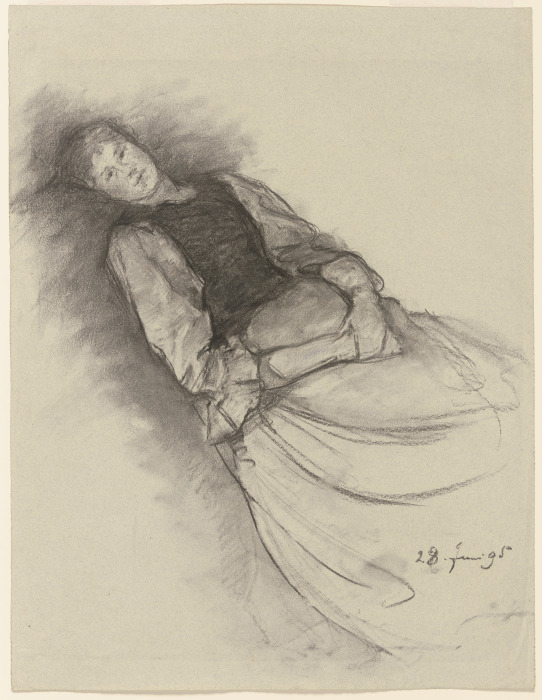 Anna Auer resting a Louis Eysen