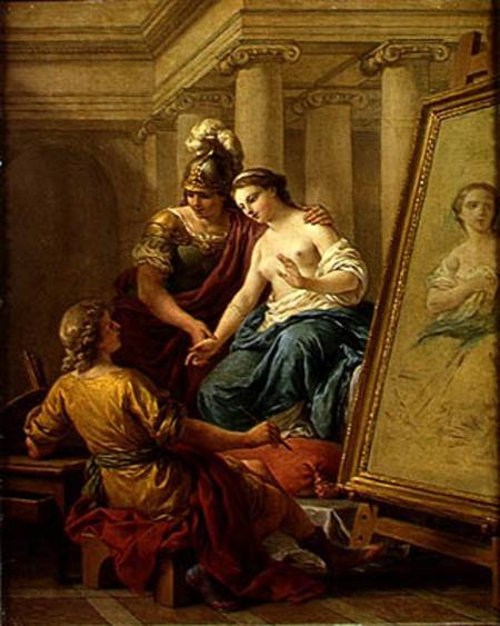 Apelles in Love with the Mistress of Alexander a Louis François Lagrenée