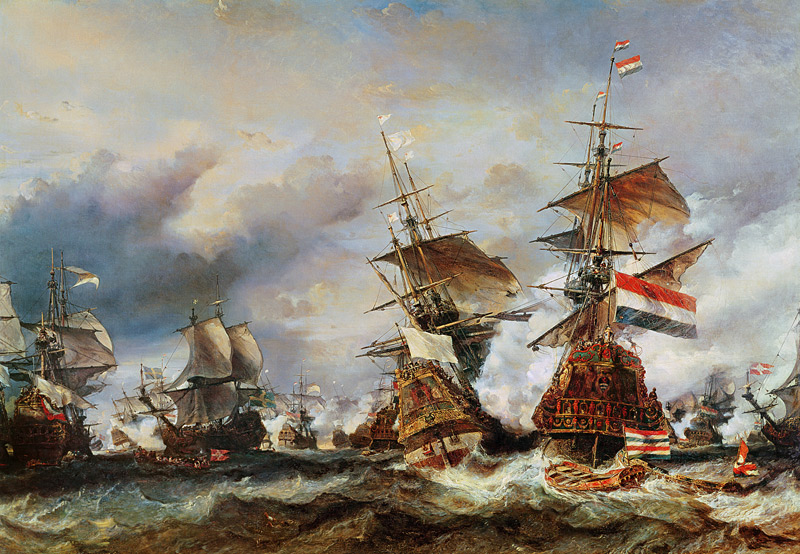 The Battle of Texel a Louis Gabriel Eugène Isabey