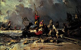 After the storm. a Louis Gabriel Eugène Isabey