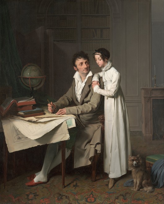 The Geography Lesson (Portrait of Monsieur Gaudry and His Daughter) a Louis-Léopold Boilly