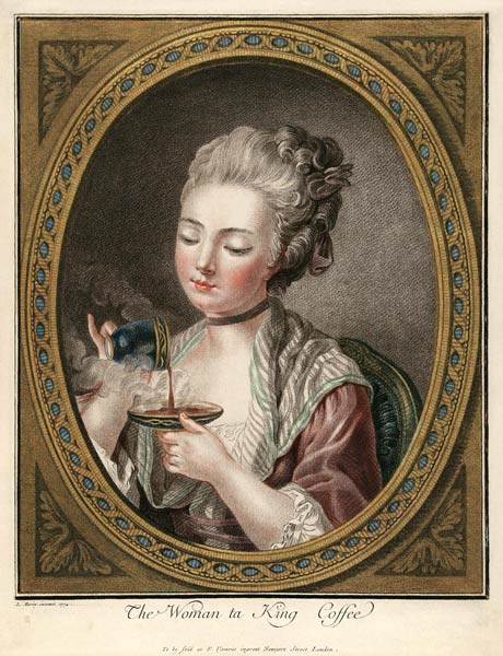Woman Taking Coffee a Louis Marin Bonnet