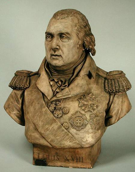 Bust of Louis XVIII (1755-1824) a Louis Pierre Deseine