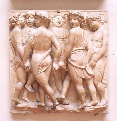 Singing angels, relief panel from the Cantoria a Luca Della Robbia