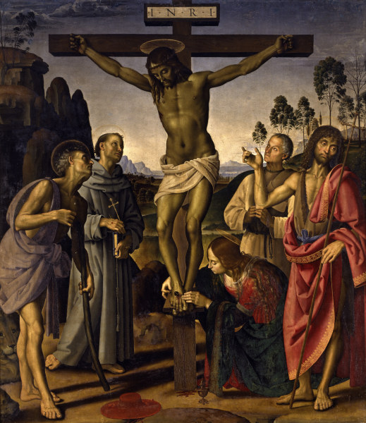Crucifixion , Signorelli & Perugino a Luca Signorelli
