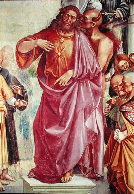 The Preaching of the Antichrist, detail of Christ and the Devil, from the Chapel of the Madonna di S a Luca Signorelli