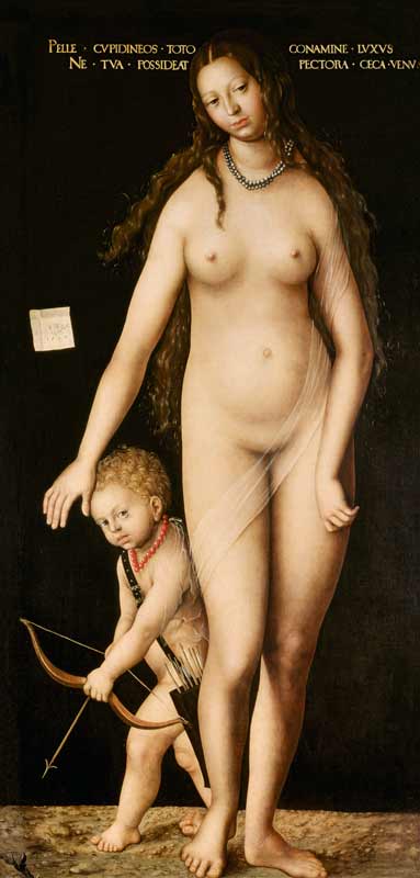 Venus and Cupid a Lucas Cranach il Vecchio