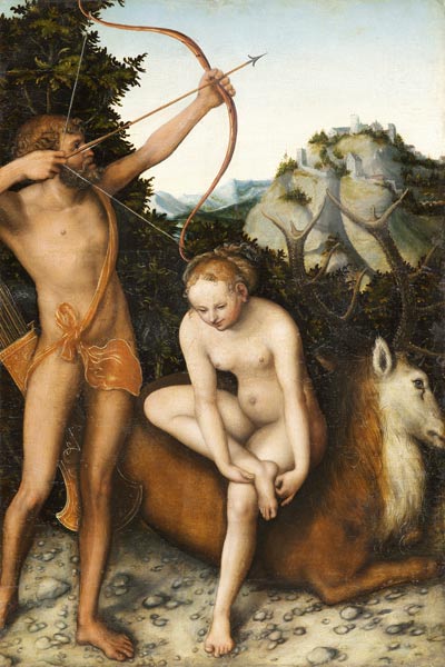 Apollo and Diana a Lucas Cranach il Vecchio