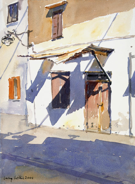 Cretan Shadows, 2002 (w/c on paper)  a Lucy Willis