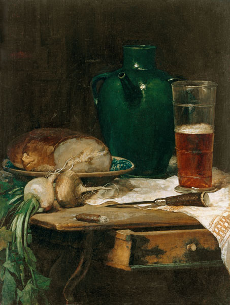 Quiet life with bread and beer a Ludwig Eibl
