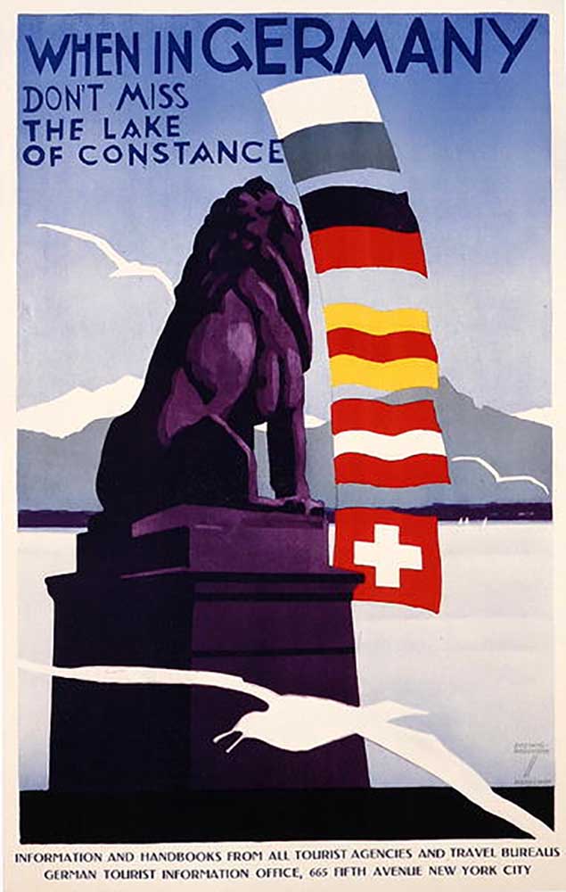 Poster advertising Lake Constance in Germany, 1949 - Ludwig Hohlwein