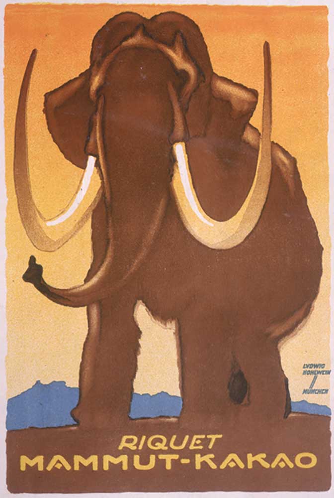 Advertisement for Riquet Mammut-Kakao, 1920 a Ludwig Hohlwein