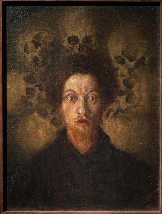 Selfportrait with skulls a Luigi Russolo