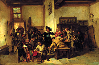Soldiers loot an inn. a Mari Johann M.Henri Ten Kate