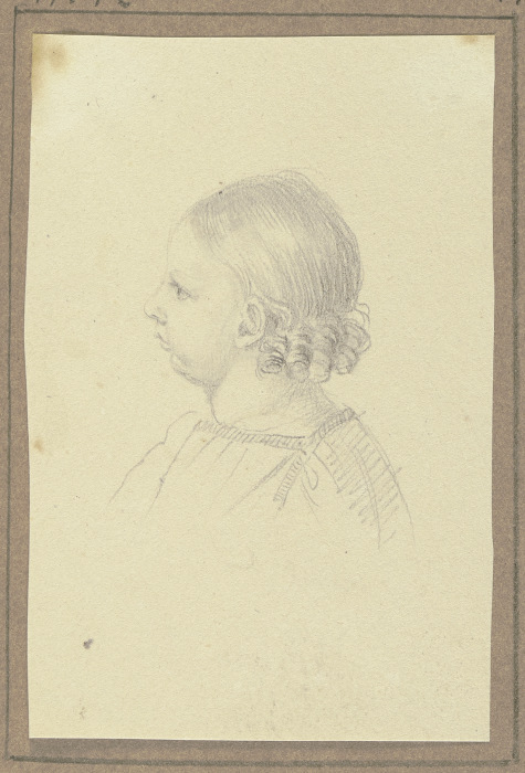 Brustbild eines kleinen Mädchens im Profil nach links a Marie Ellenrieder