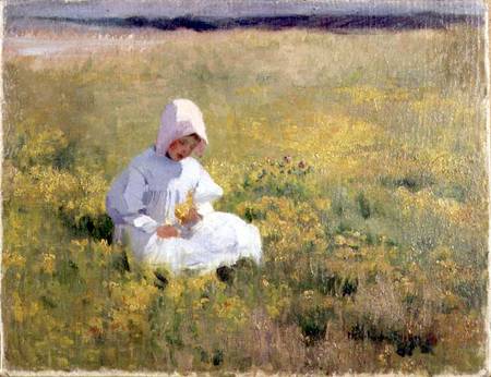 In a Field of Buttercups a Marianne Stokes