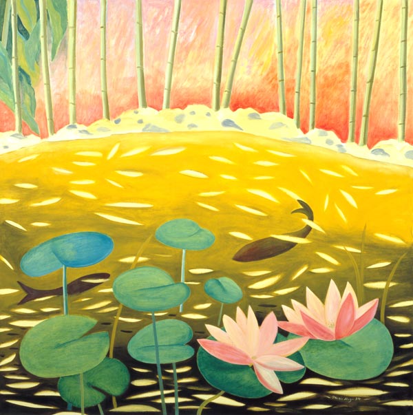 Water Lily Pond III, 1994 (oil on canvas)  a Marie  Hugo