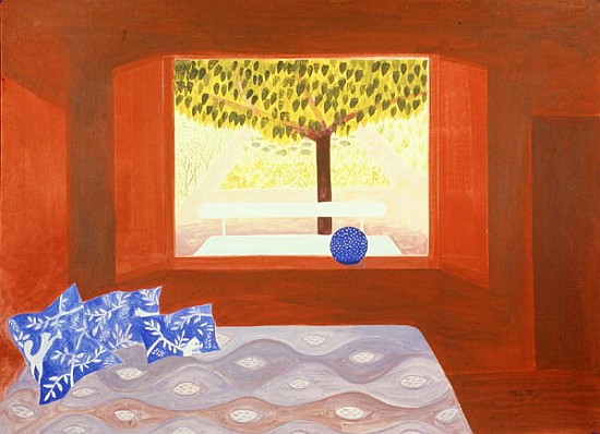 The Studio Window, 1987 (acrylic on board)  a Marie  Hugo
