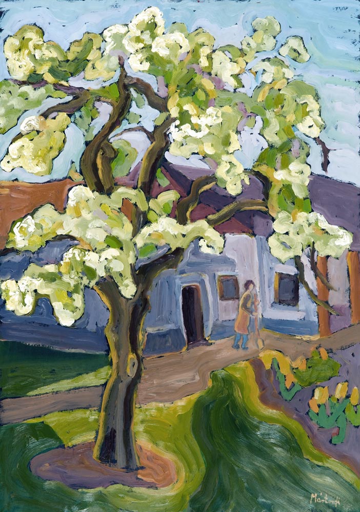 Blooming Pear Tree, 2008 (oil on board)  a Marta  Martonfi-Benke
