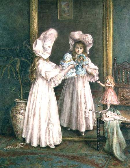 Playing with her dolls a Mary Gow