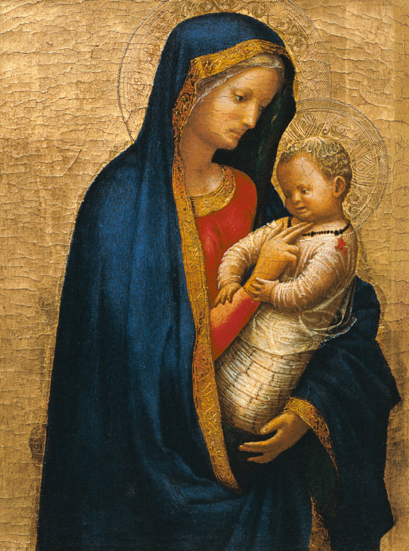 Madonna Casini (tempera & gold leaf on panel) a Masaccio