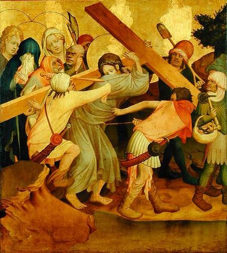 Christ Carrying the Cross, panel from the St. Thomas Altar from St. John's Church, Hamburg a Maestro Francke