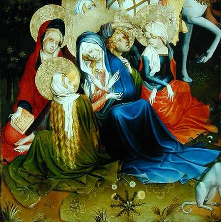 Group of Women at the Crucifixion, panel from the St. Thomas Altar from St. John's Church, Hamburg a Maestro Francke